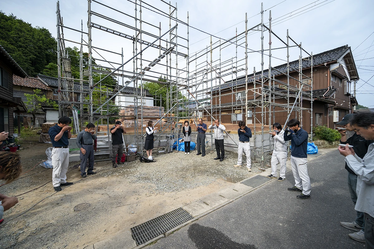 新温泉町七釜　上棟